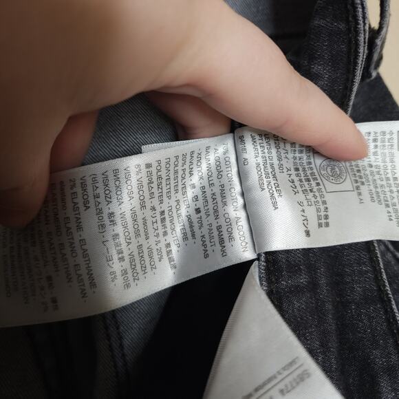 Levi's Mid-rise 711 Skinny Cropped Jeans in Gray Size 27 - Picture 11 of 13